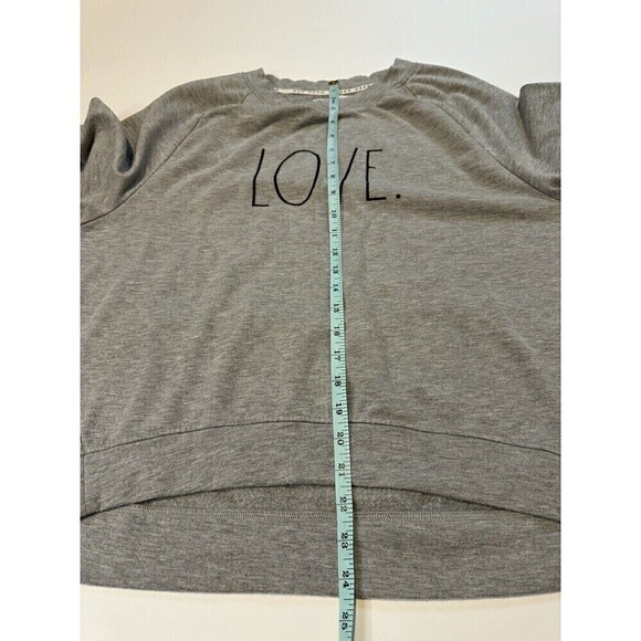 Rae Dunn LOVE Sweatshirt Crew Pullover Gray Valentines Day XL - Picture 4 of 6